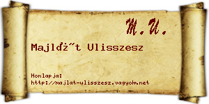 Majlát Ulisszesz névjegykártya